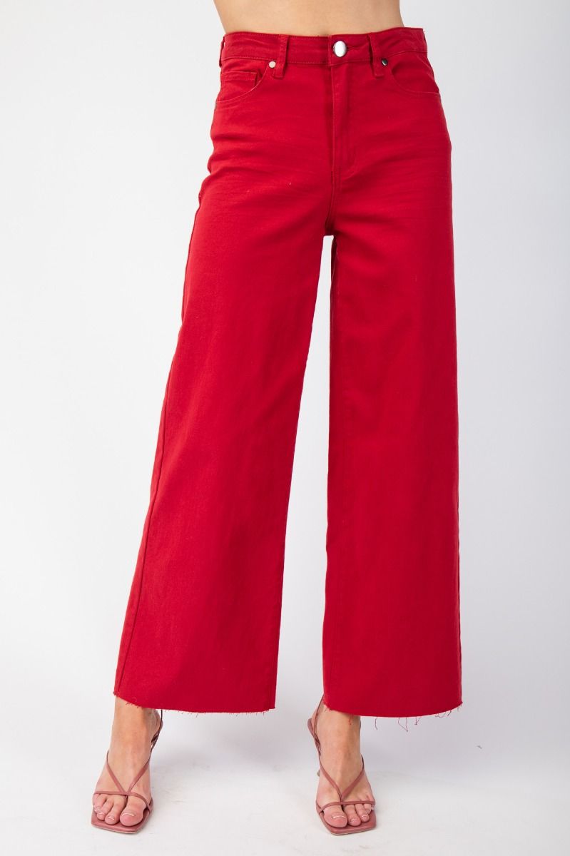 Soft Stretch High Waisted Twill Pants