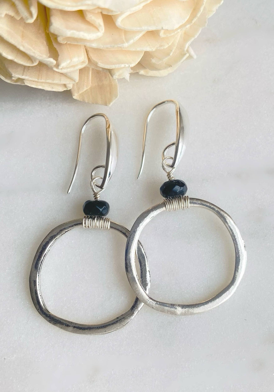 Classic Black Agate Earrings