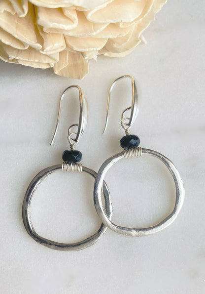 Classic Black Agate Earrings
