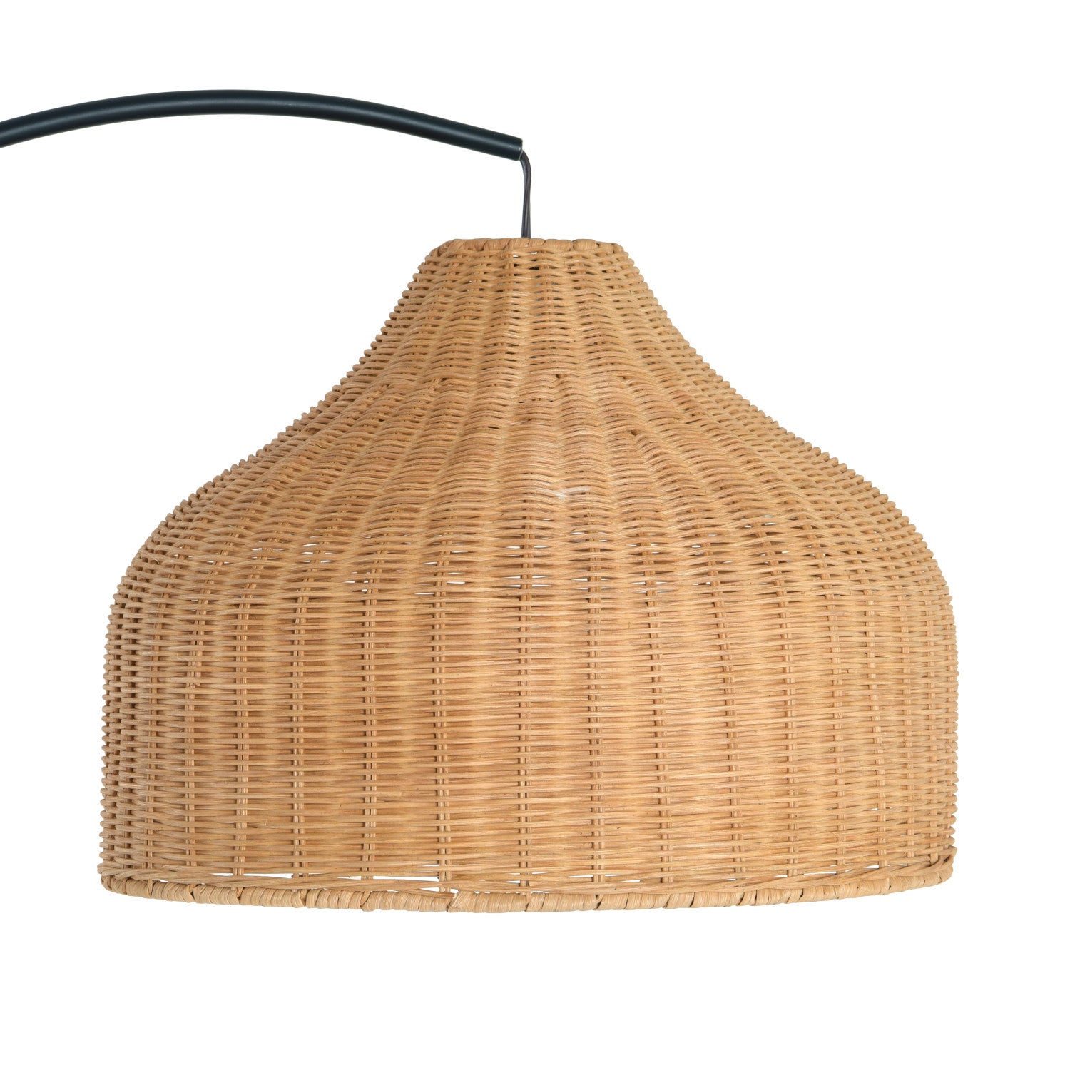 78&quot;H Modern Boho Floor Lamp with Marble Base and Rattan Shade