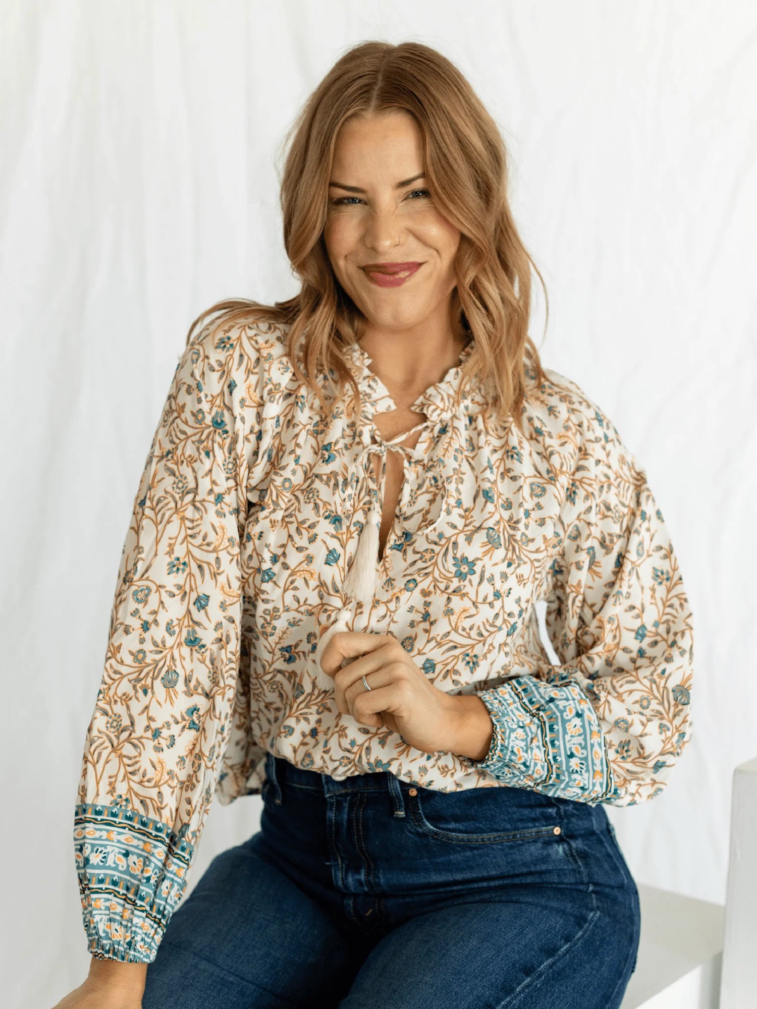 Earthy Paisley Blouse