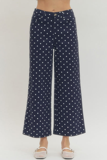 Perfect Polka Dot Wide-Leg Pants