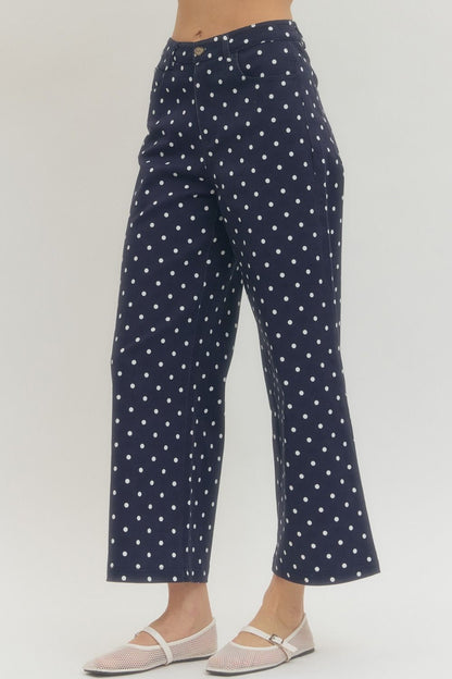 Perfect Polka Dot Wide-Leg Pants