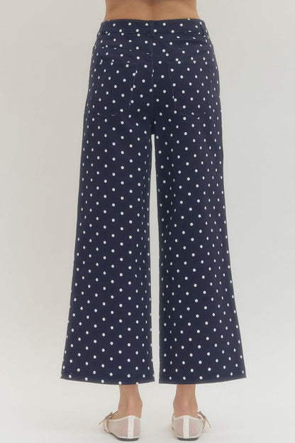 Perfect Polka Dot Wide-Leg Pants