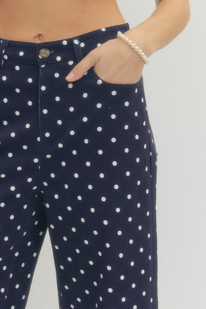 Perfect Polka Dot Wide-Leg Pants
