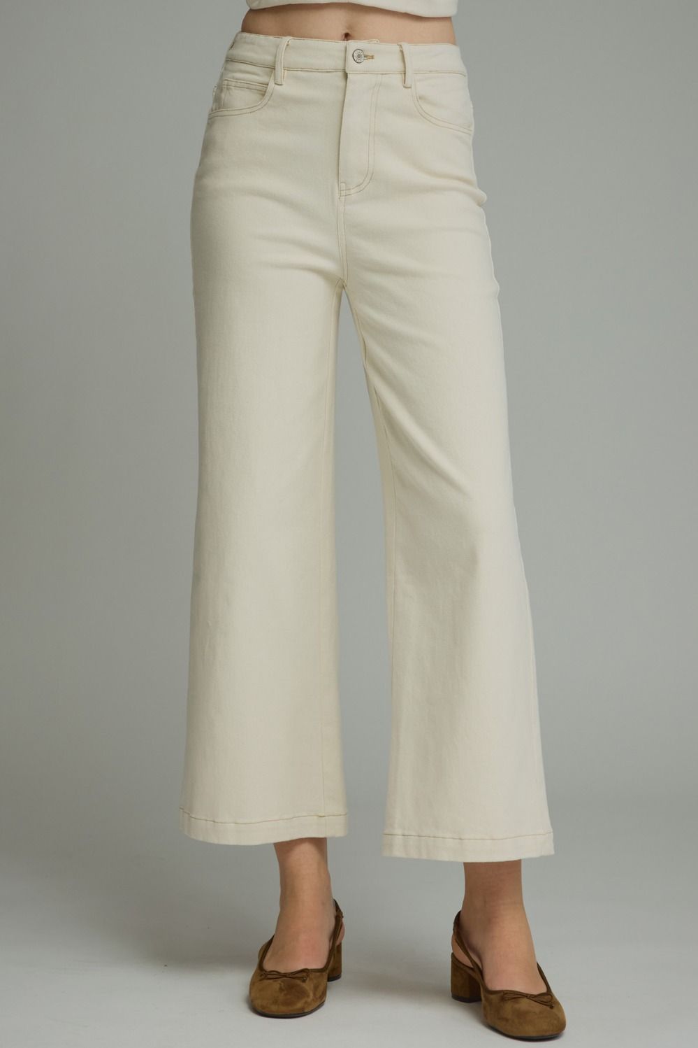 High-Rise Cropped Wide-Leg Pants