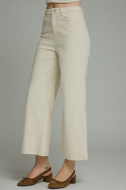 High-Rise Cropped Wide-Leg Pants
