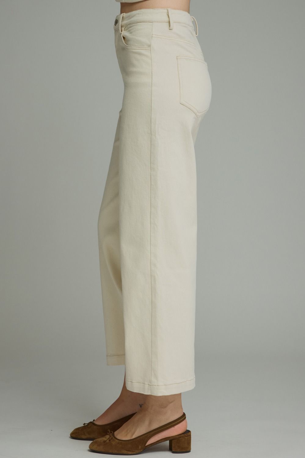 High-Rise Cropped Wide-Leg Pants