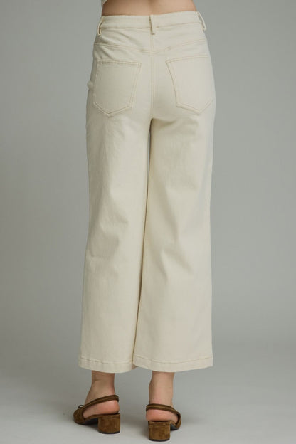 High-Rise Cropped Wide-Leg Pants