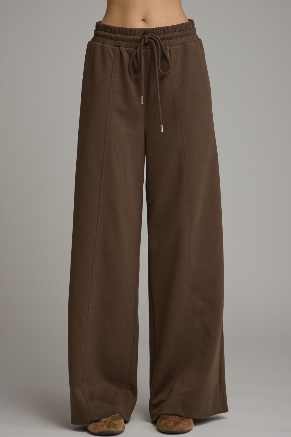 Wide-Leg Drawstring Lounge Pants