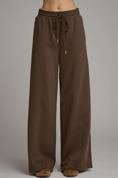 Wide-Leg Drawstring Lounge Pants