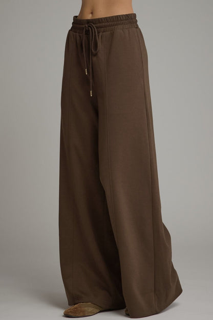 Wide-Leg Drawstring Lounge Pants