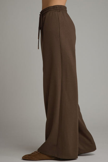 Wide-Leg Drawstring Lounge Pants