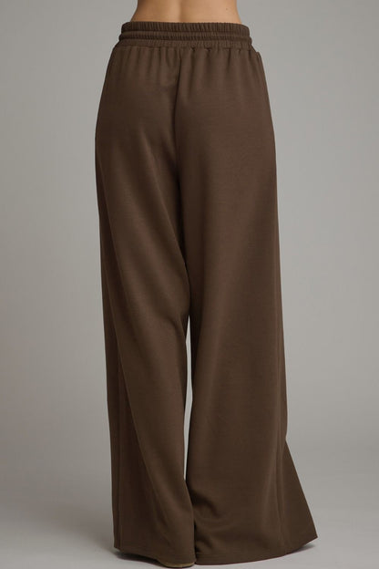 Wide-Leg Drawstring Lounge Pants