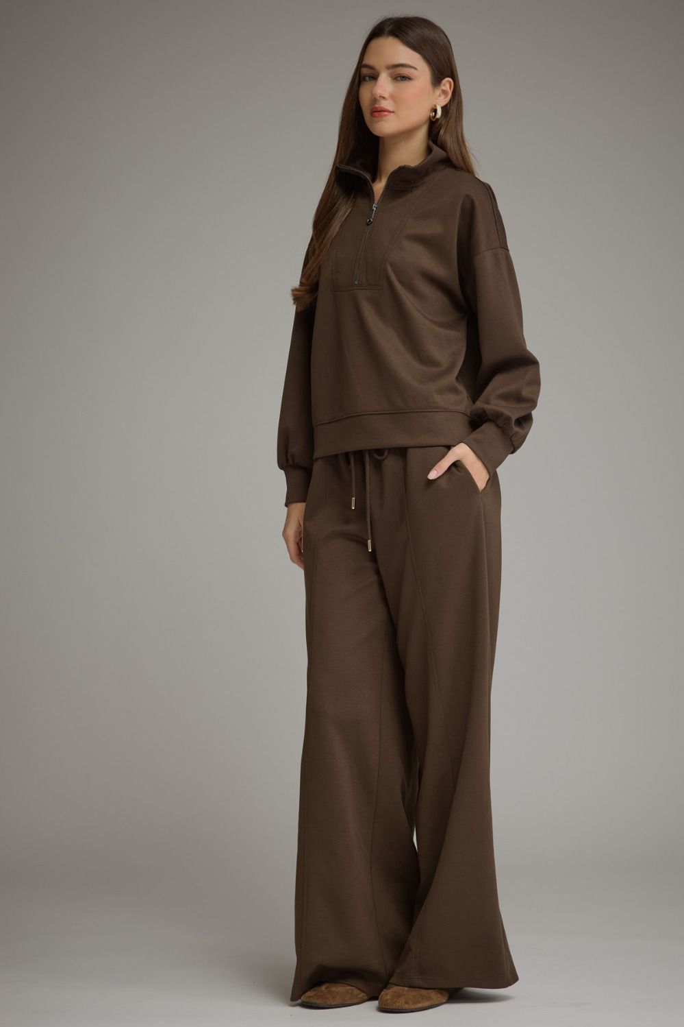 Wide-Leg Drawstring Lounge Pants