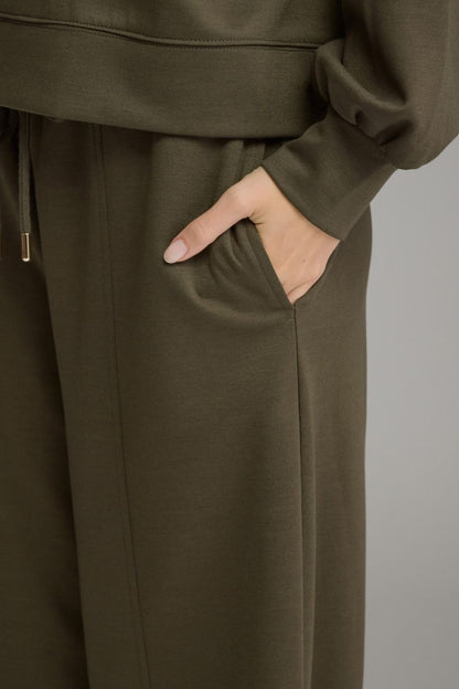 Wide-Leg Drawstring Lounge Pants