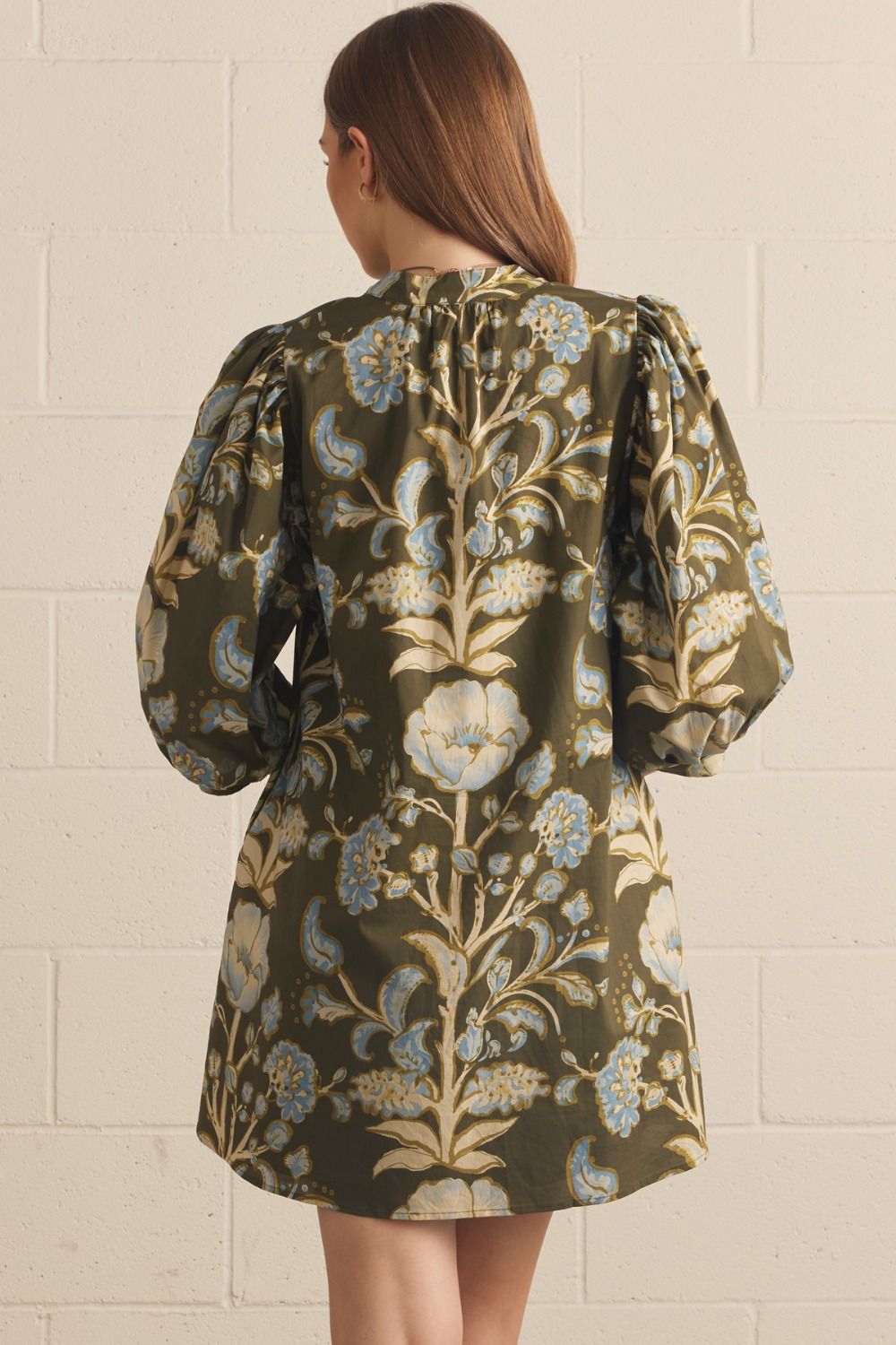 Floral Puff Sleeve Mini Dress