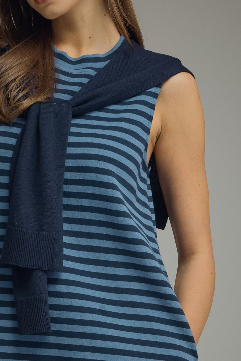 Comfort-First Striped Knit Dress