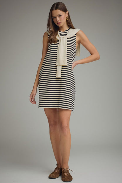 Comfort-First Striped Knit Dress