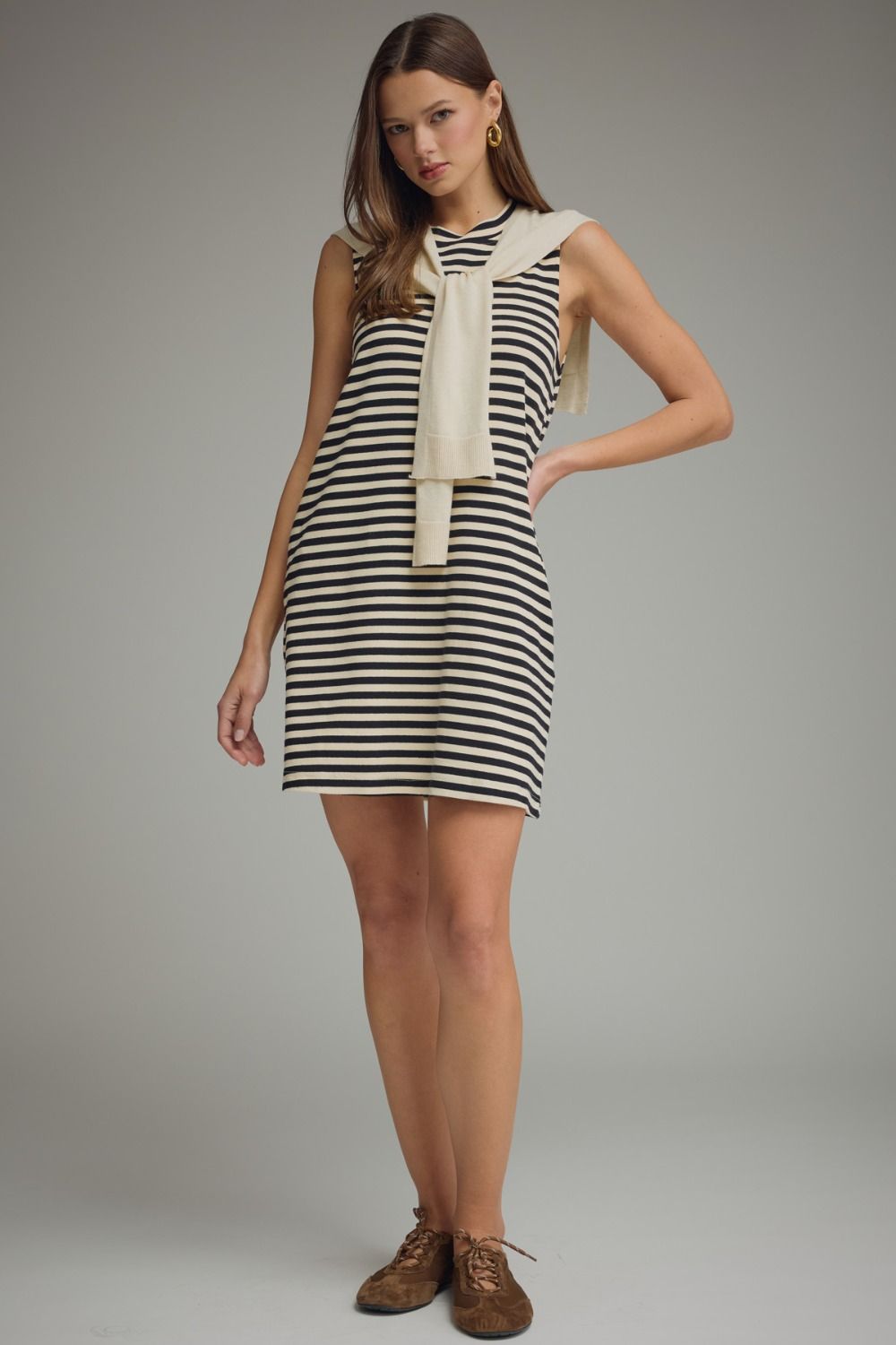 Comfort-First Striped Knit Dress
