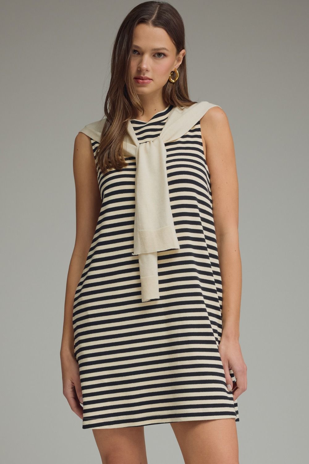Comfort-First Striped Knit Dress