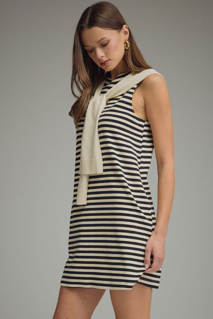 Comfort-First Striped Knit Dress