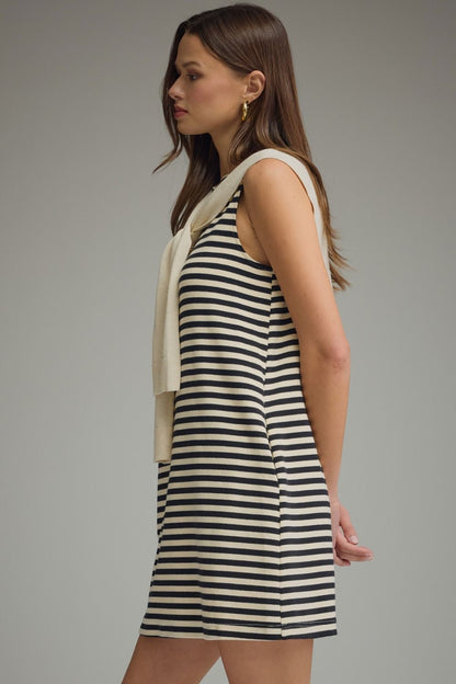 Comfort-First Striped Knit Dress