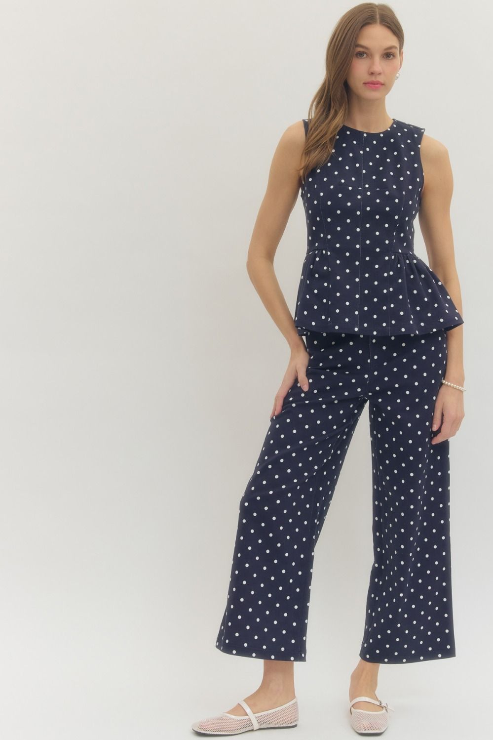 Perfect Polka Dot Wide-Leg Pants