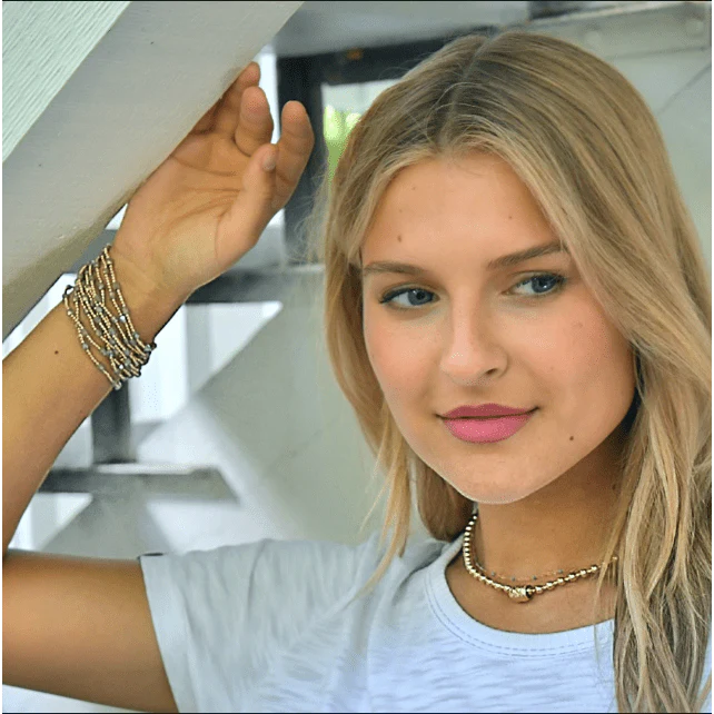 4mm + 2mm 14K Gold-Filled Waterproof Barrel Dimension Necklace