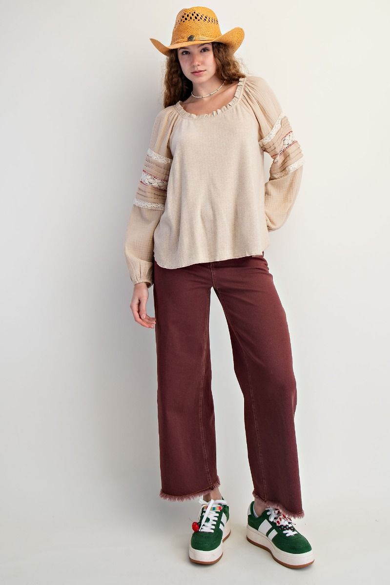 Mixed Knit Texture Top