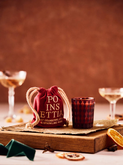 Rewined Poinsettia Holiday Candle 2.5 oz