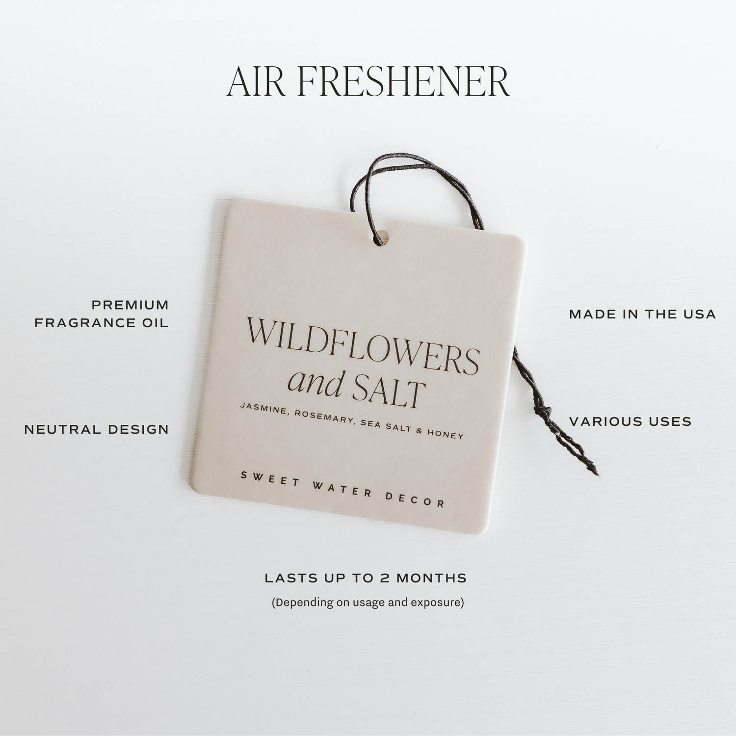 Wildflowers &amp; Salt Hanging Air Freshener