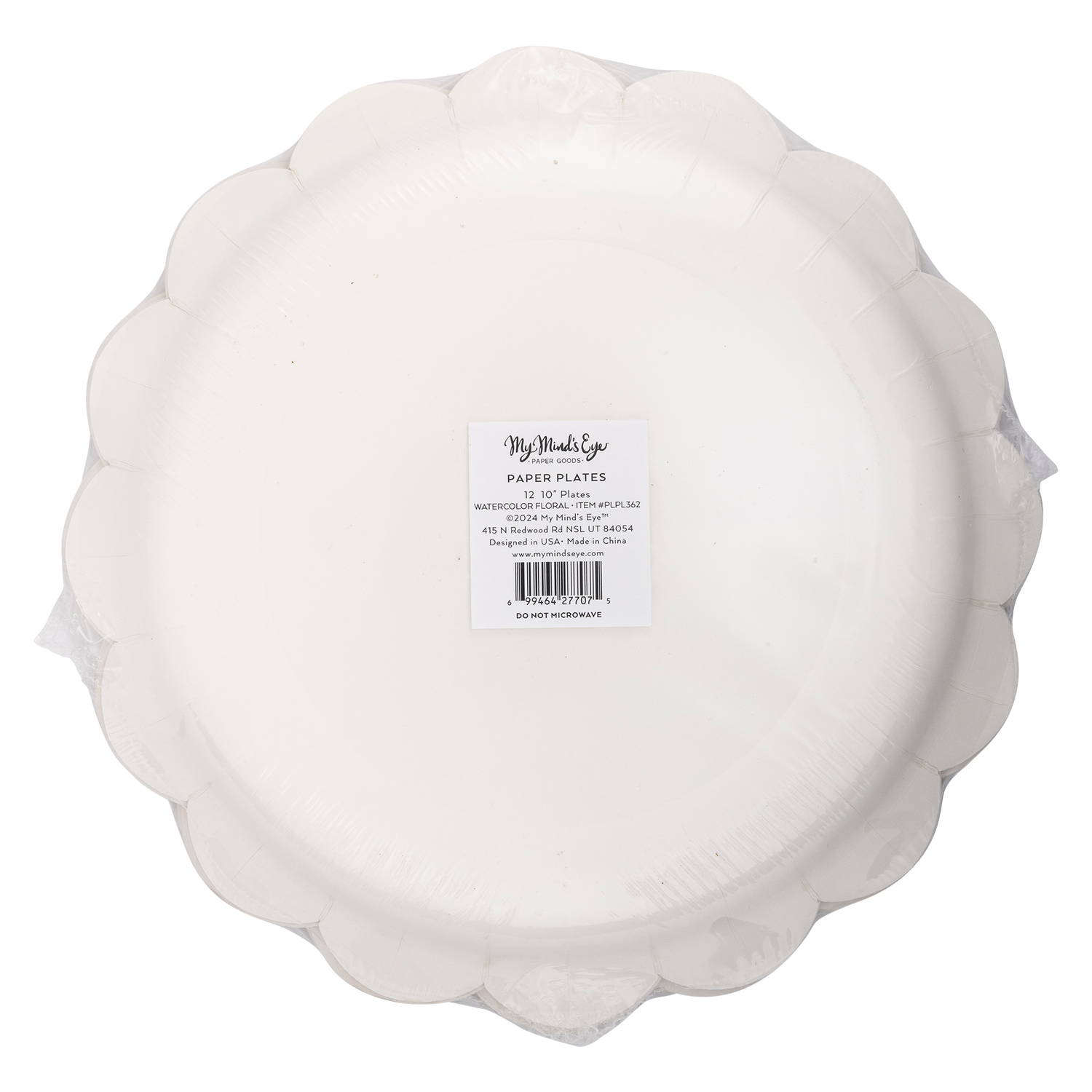 Watercolor Floral Paper Plate