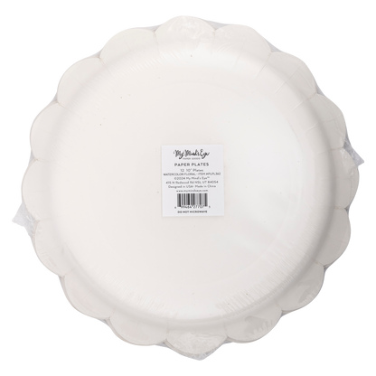 Watercolor Floral Paper Plate