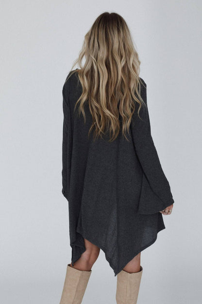 Long Bell Sleeve Tunic Dress
