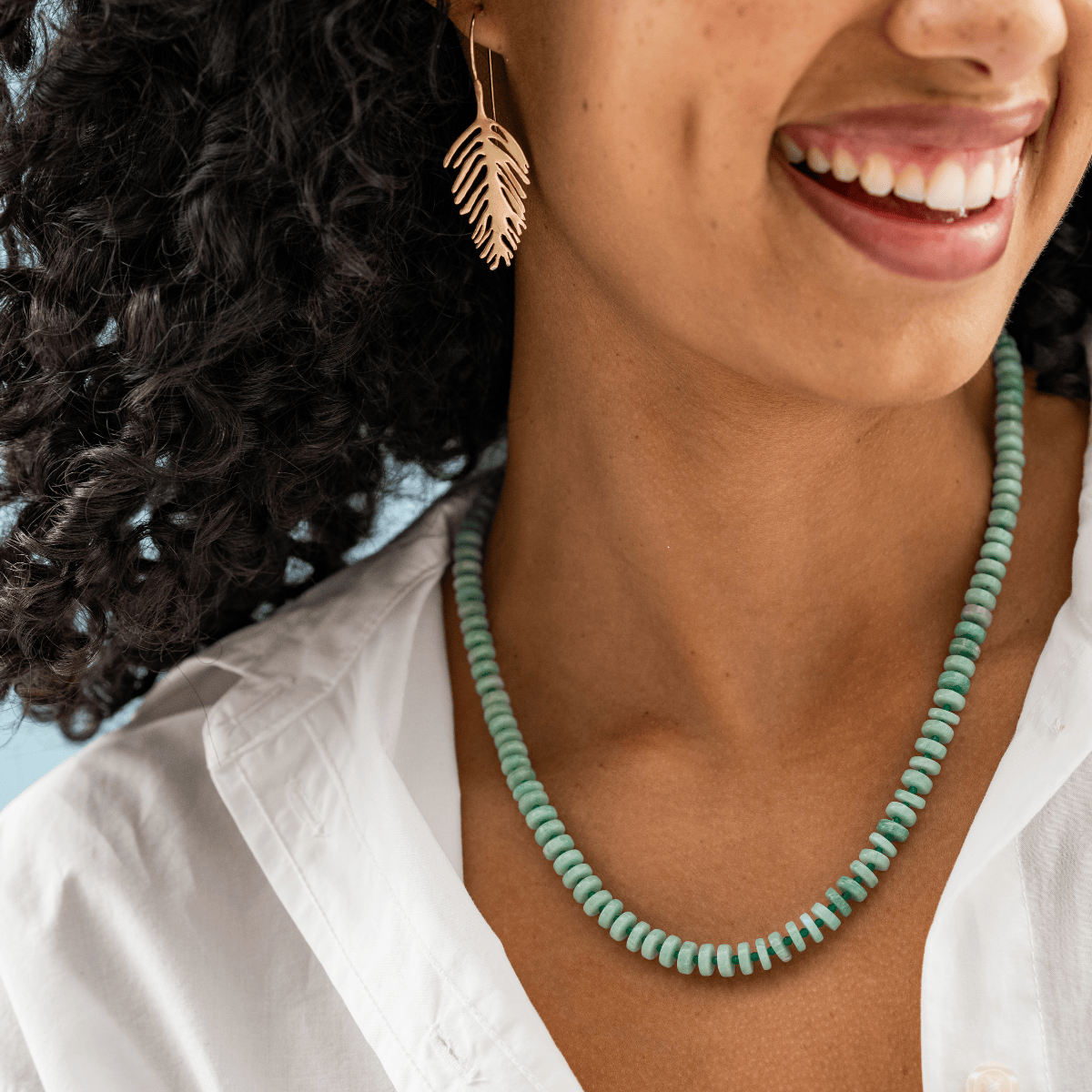 Flora Small Palm Leaf Earrings