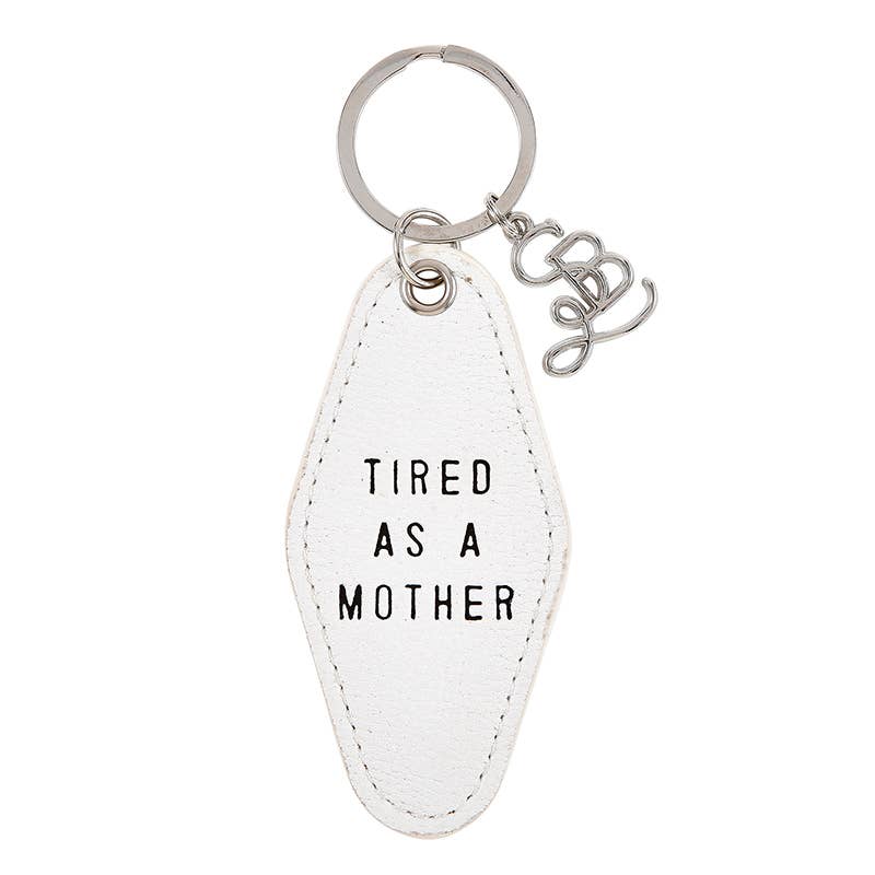 Face to Face Leather Motel Key Tag – Tired As A Mother