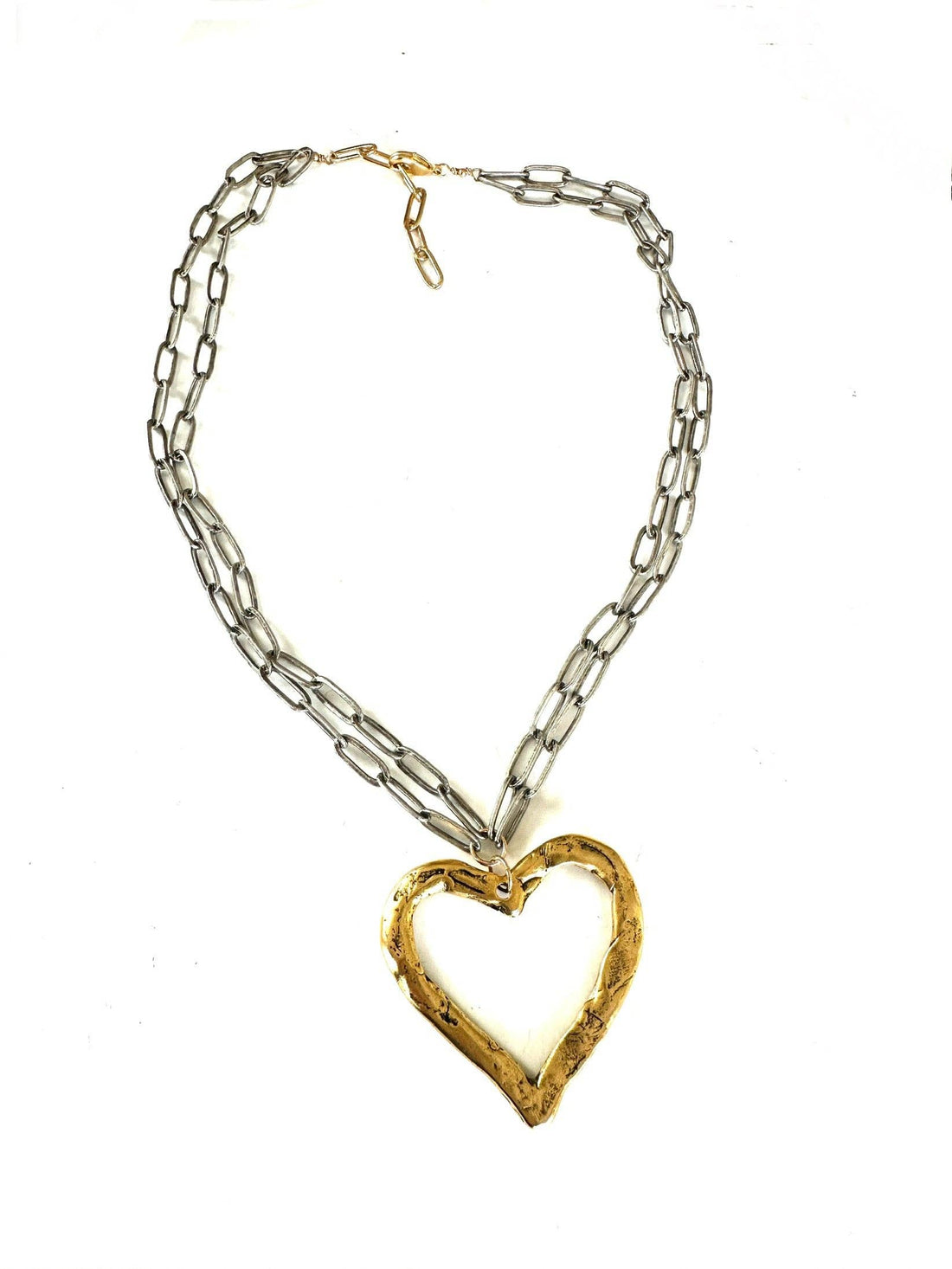 Hammered open heart-cvnchp-Best Seller