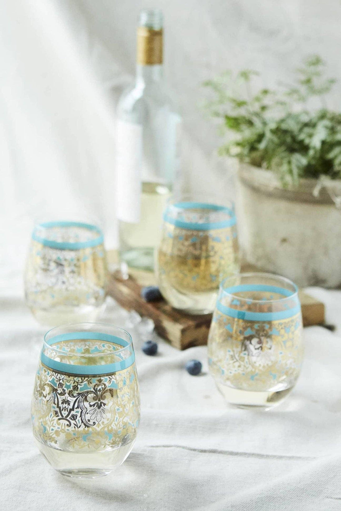 Luce Del Sole Stemless Wine Glass
