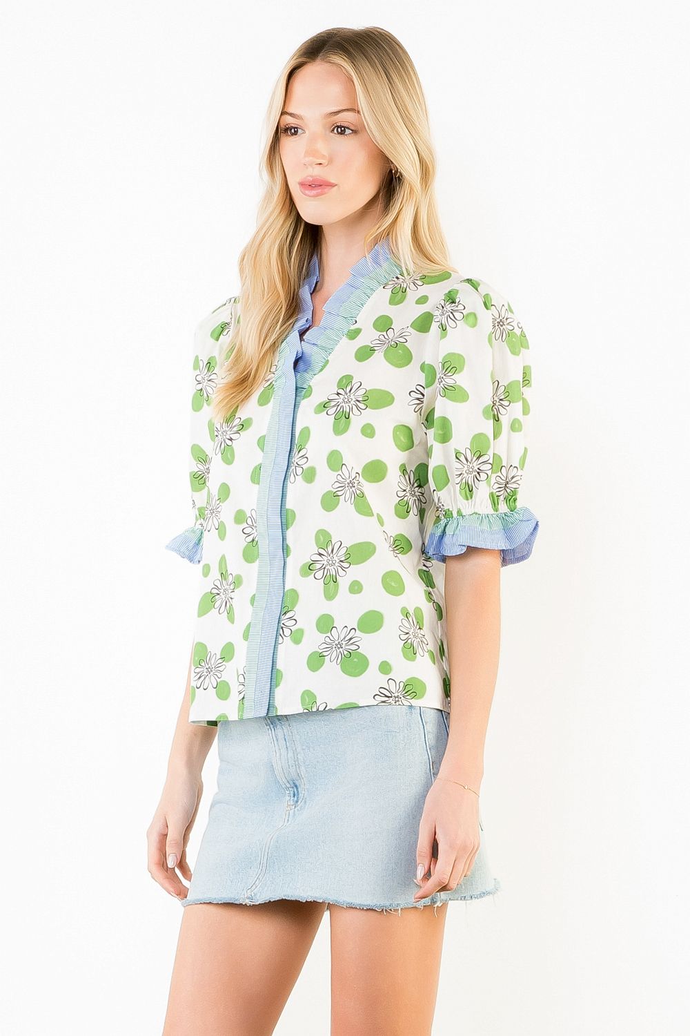 Blooming Daisy Ruffle Blouse