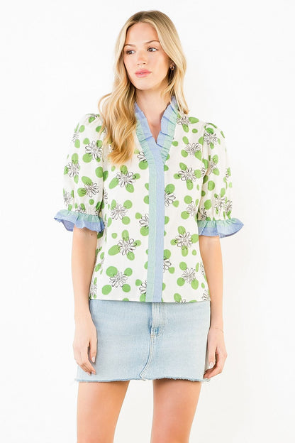 Blooming Daisy Ruffle Blouse