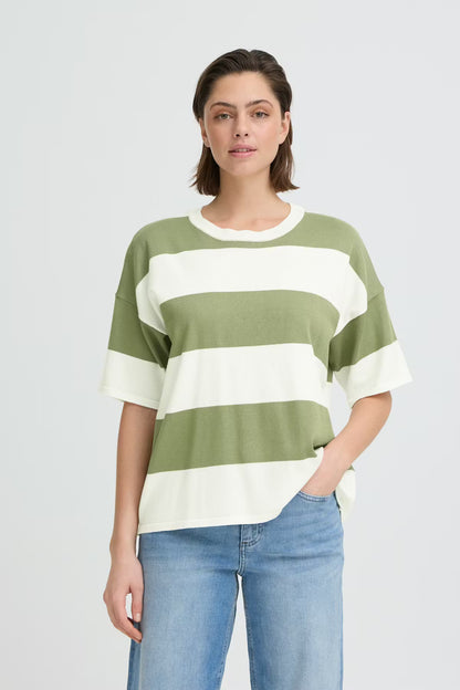 The Relaxed Striped Knit Tee