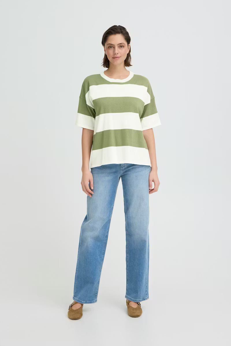 The Relaxed Striped Knit Tee