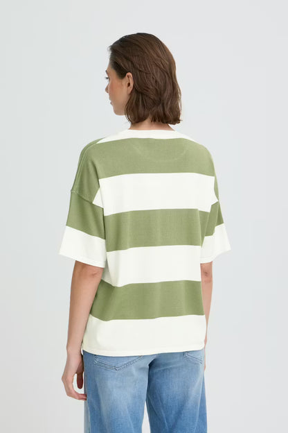 The Relaxed Striped Knit Tee