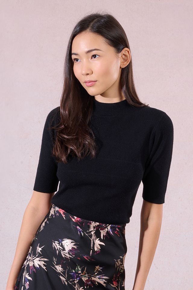Knit Short-Sleeve Sweater
