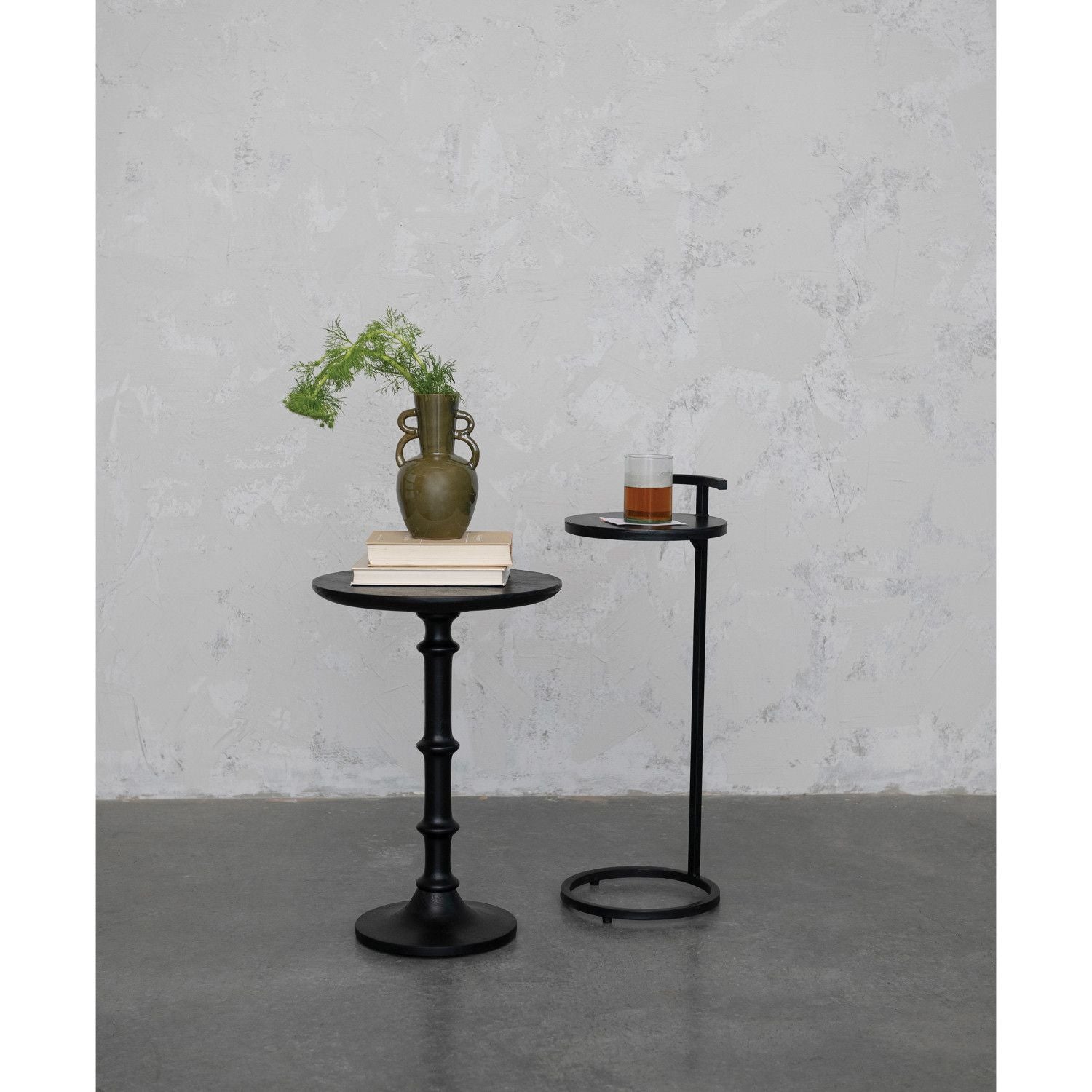 Matte Black Side Table