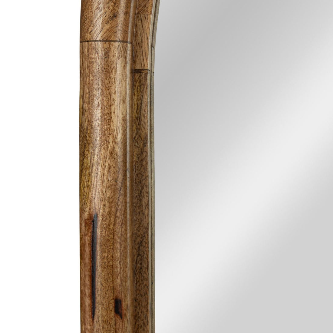 Wood Framed Arched Wall Mirror