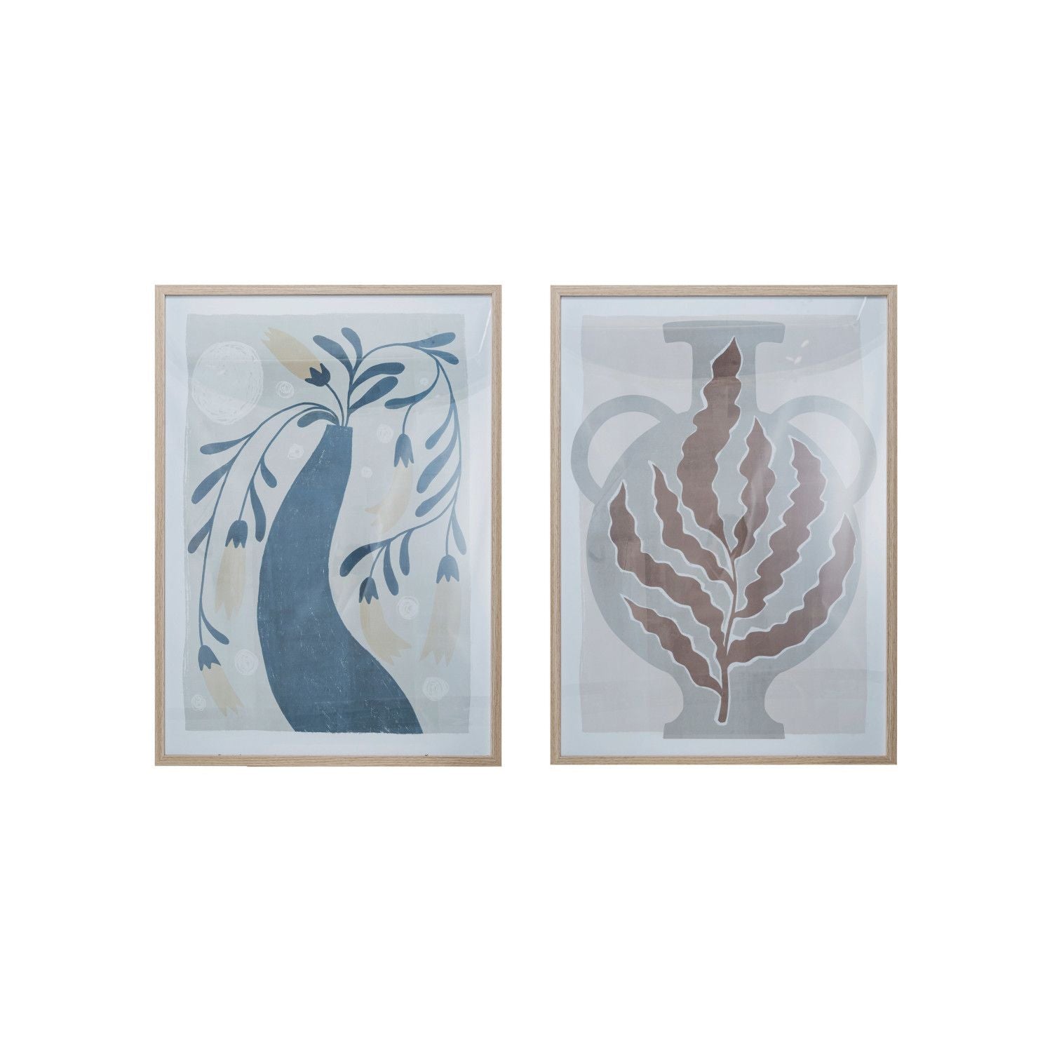 Framed Glass Wall Decor of Vase
