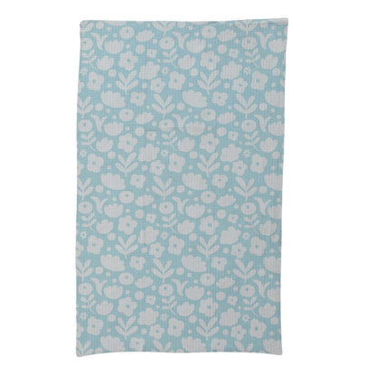 Printed Microfiber Tea Towel with Floral Pattern