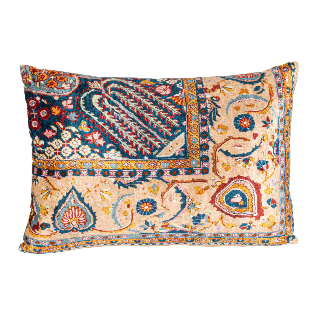 20"L x 14"H Velvet Printed Lumbar Pillow